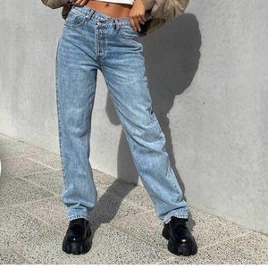 NWT Princess Polly Asymmetric Straight Leg Jean